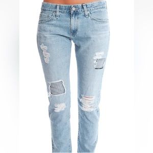 Adriano Goldschmied Patchwork Jeans Womens 32 The Nikki Relaxed Skinny New